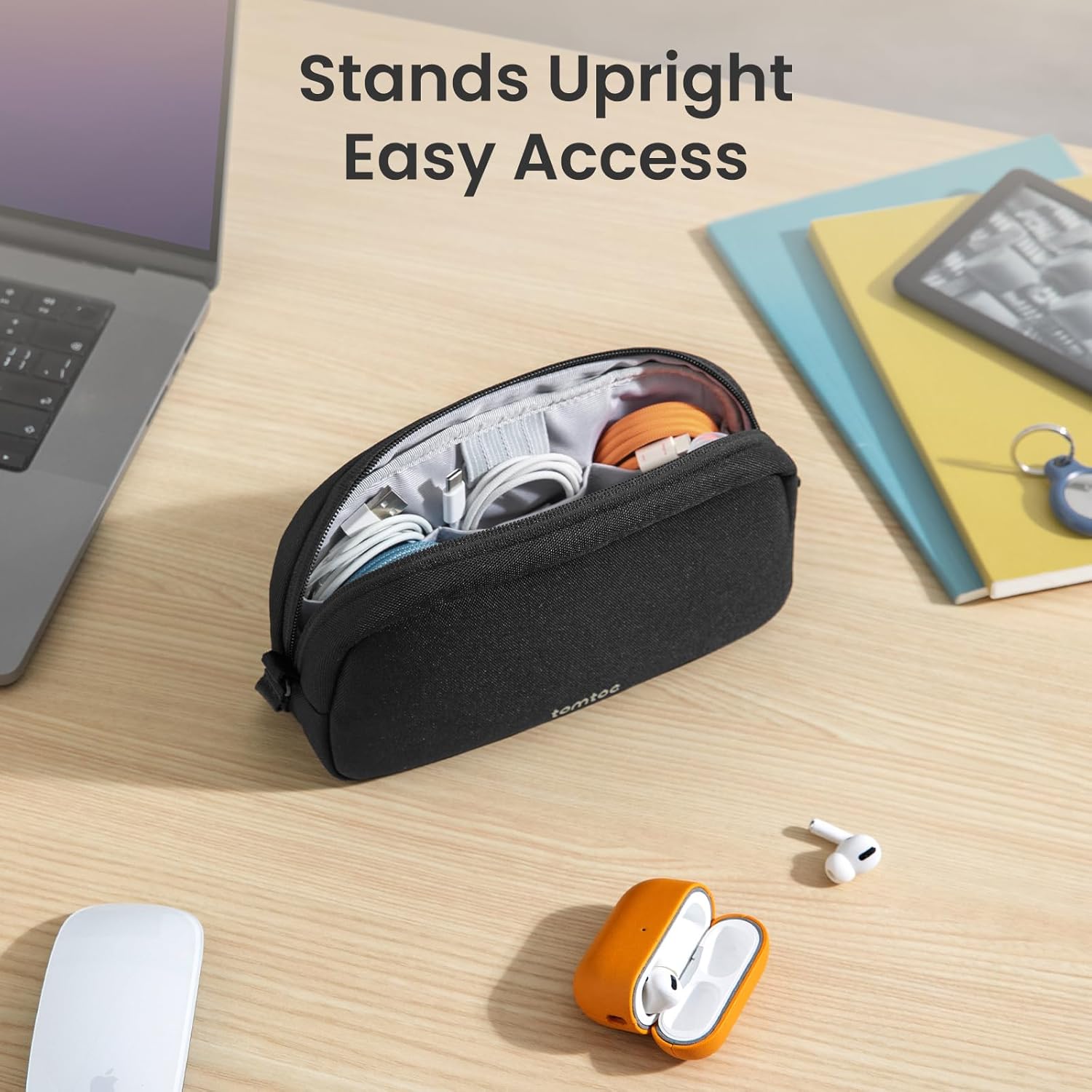 Tech Accessories Organizer Pouch - حقيبة سفر لتنظيم الإلكترونيات مقاومة للماء،