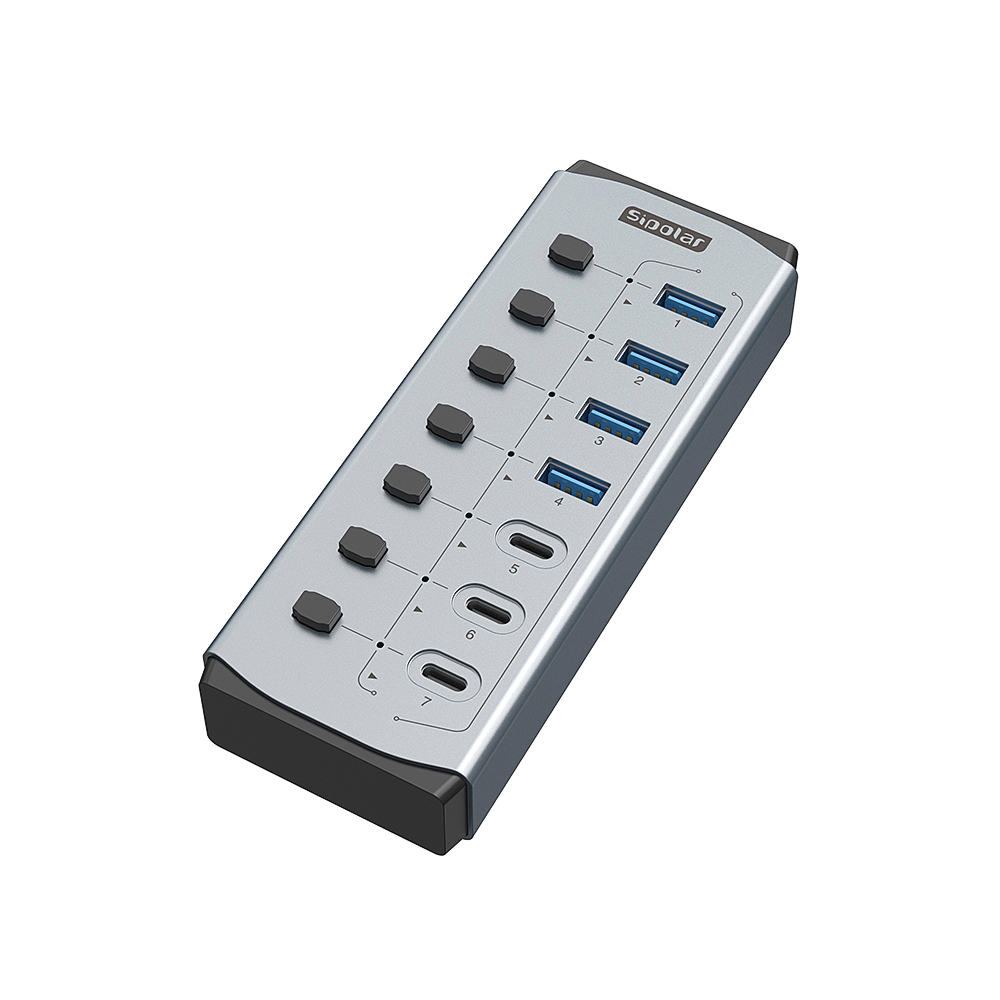 Usb Hub 7 Port - موزع USB من Sipolar مع شحن