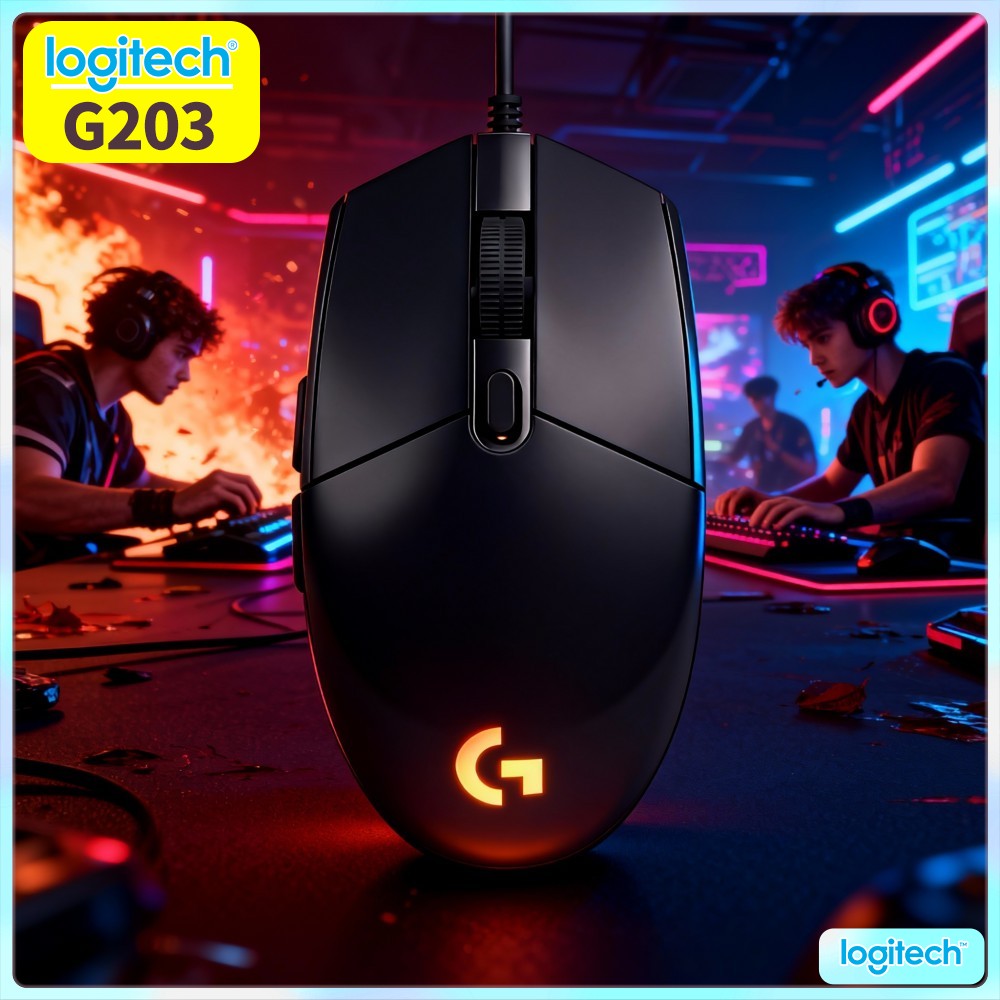 Logitech Mouse G203 - ماوس الألعاب السلكي لوجيتك G203، تصميم