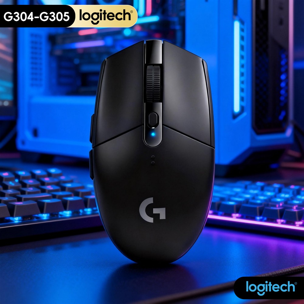 Logitech Mouse G203 - فأرة لوجيتك G304 لاسلكية بتقنية LIGHTSPEED،