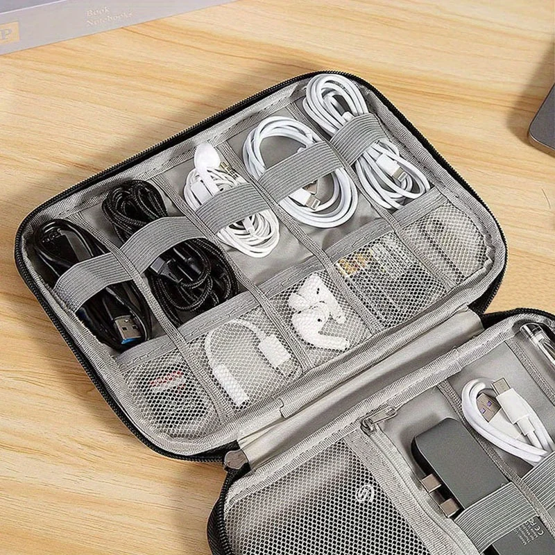 Tech Accessories Organizer Pouch - حقيبة تخزين محمولة للإكسسوارات الإلكترونية، حقيبة