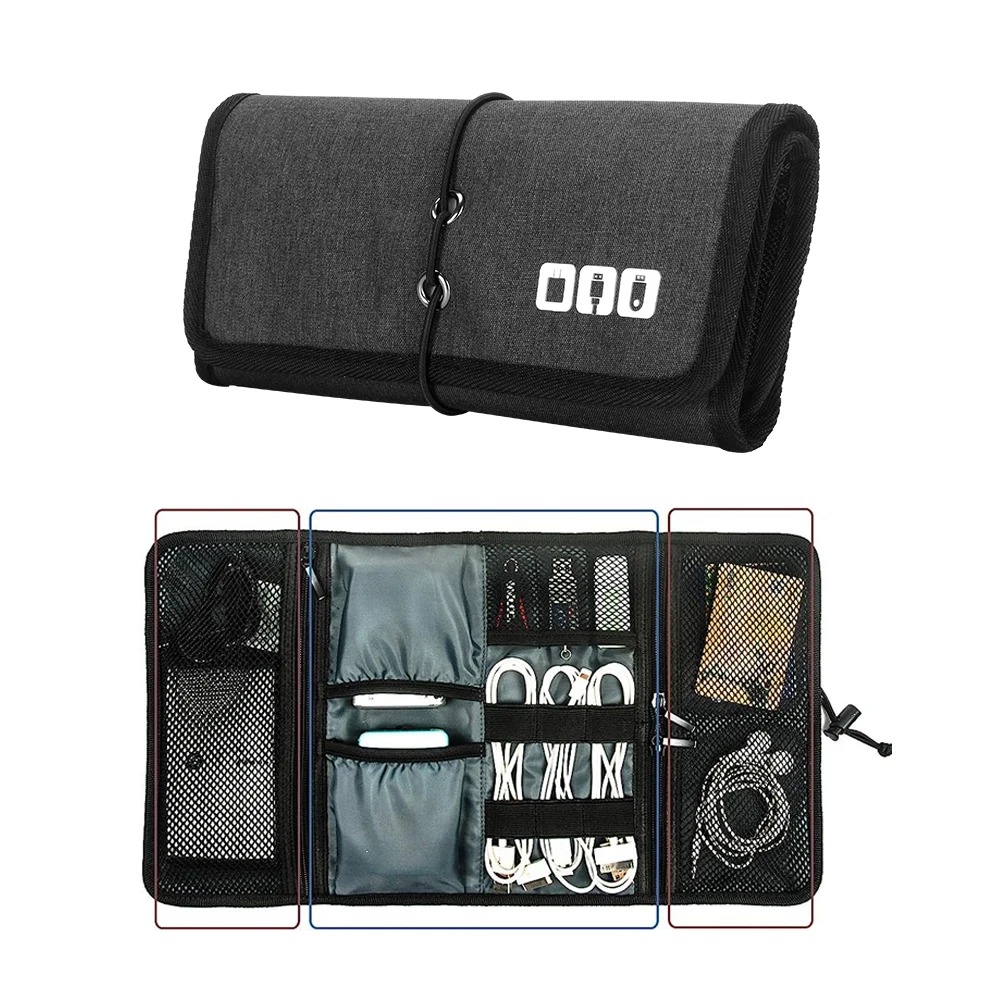 Tech Accessories Organizer Pouch - حقيبة سلك منظم إلكتروني، شاحن كابل