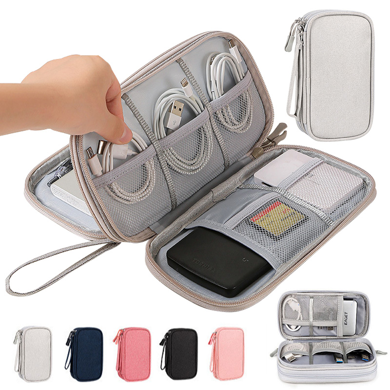 Tech Accessories Case - حقيبة تخزين رقمية متعددة الألوان محمولة