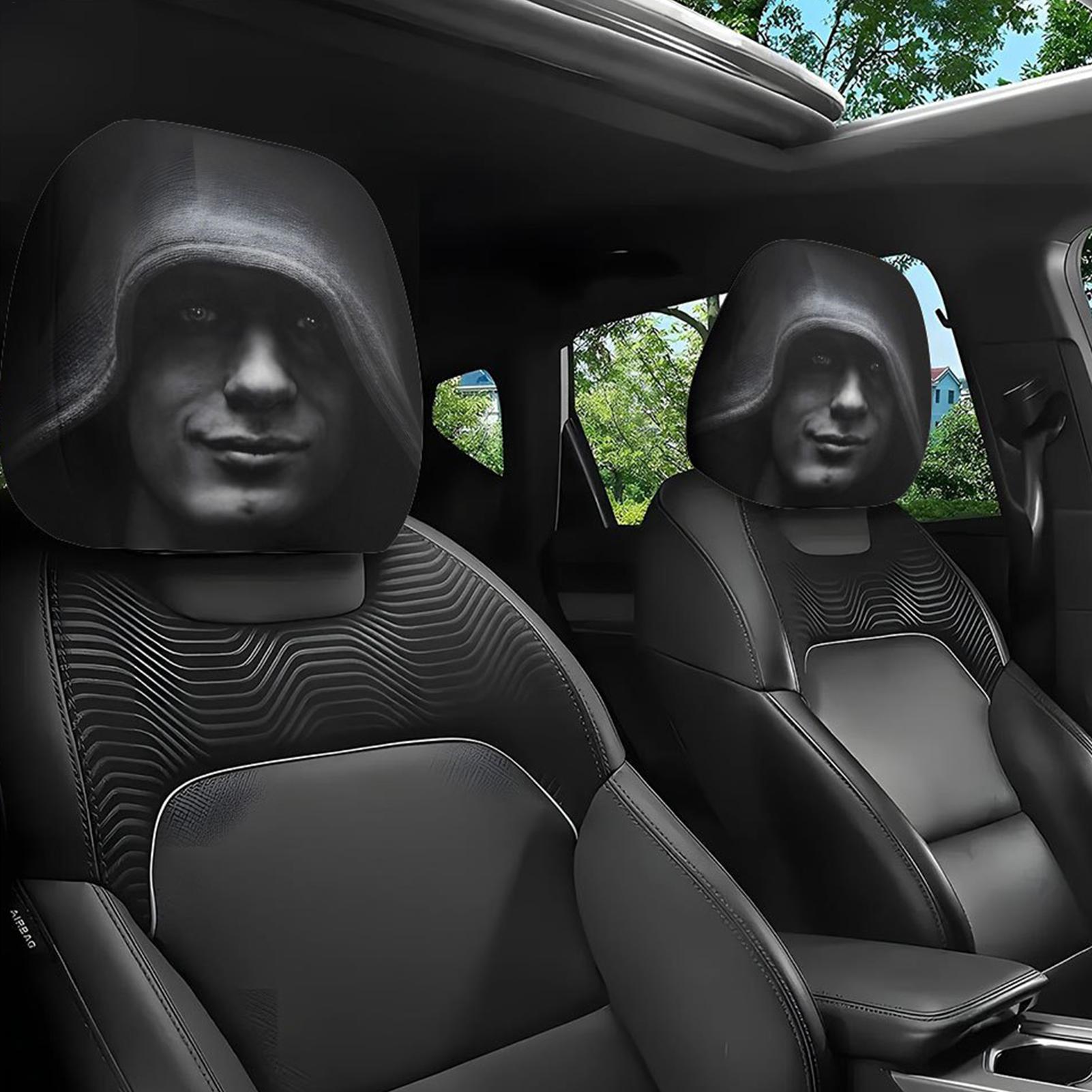 غطاء مسند رأس السيارة المضحك،  - مراجعة Tech Accessories For Car وسعره