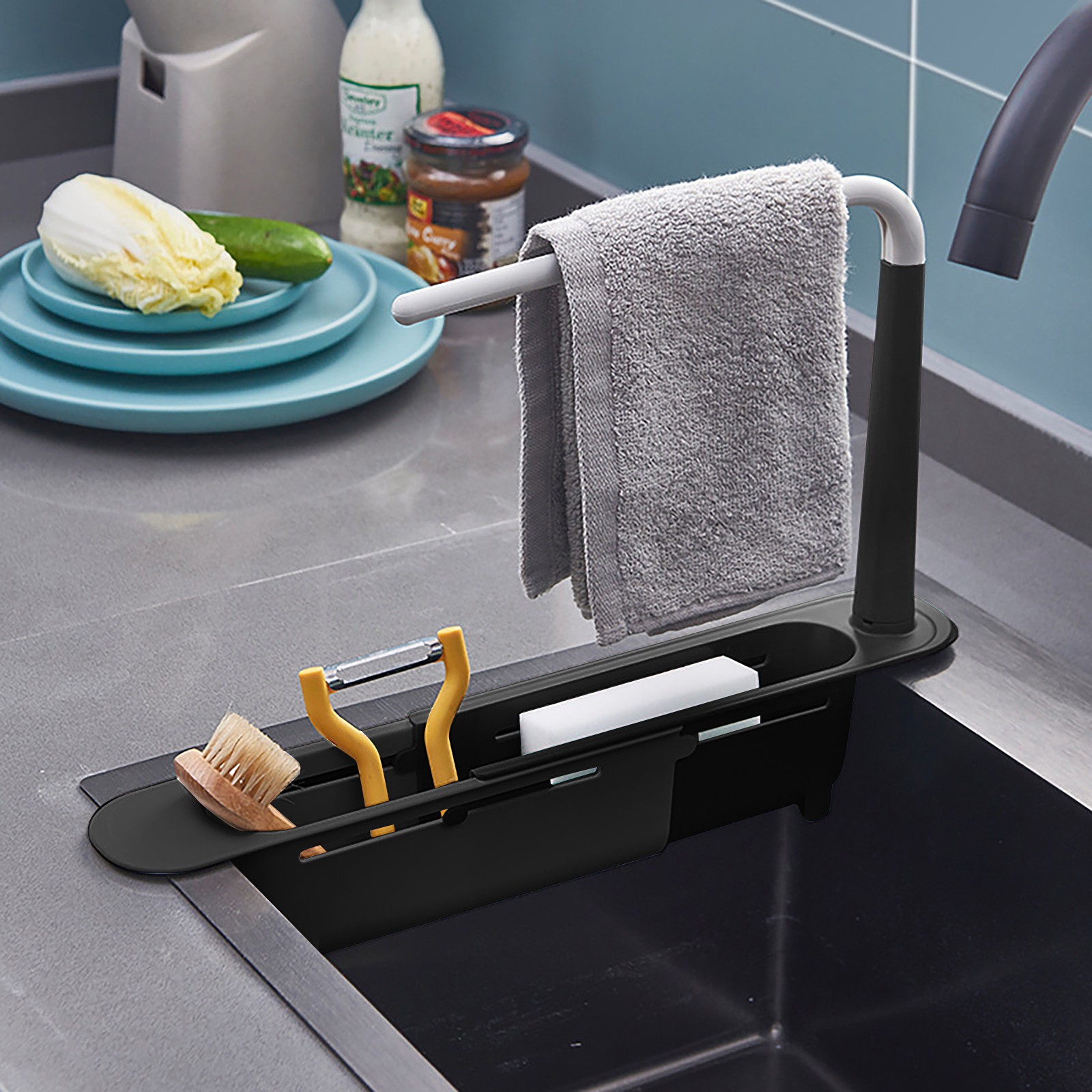 تجفيف بالوعة Elescopic ، منظم  - مراجعة Tech Accessories Organizer وسعره