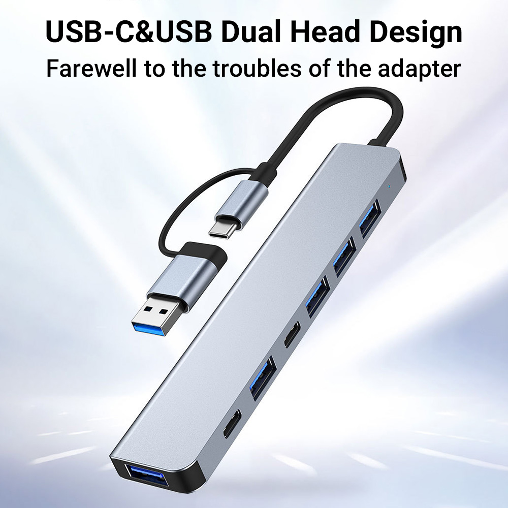 موزع USB-C متعدد المنافذ 7 في  - مراجعة Usb Hub 7 Port وسعره