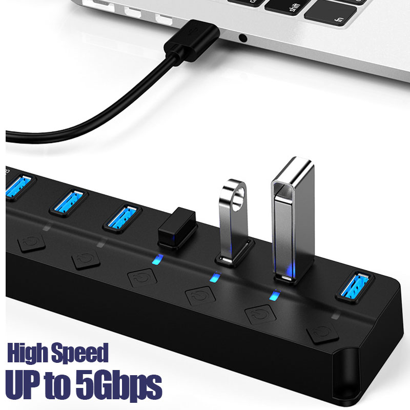 موزع يو إس بي 3.0 متعدد المناف - مراجعة Usb Hub 7 Port وسعره