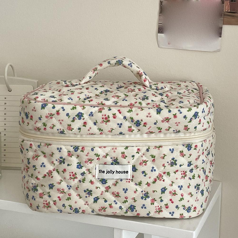 حقيبة مكياج مبطنة بنقوش زهرية  - مراجعة Tech Accessories Travel Bag وسعره