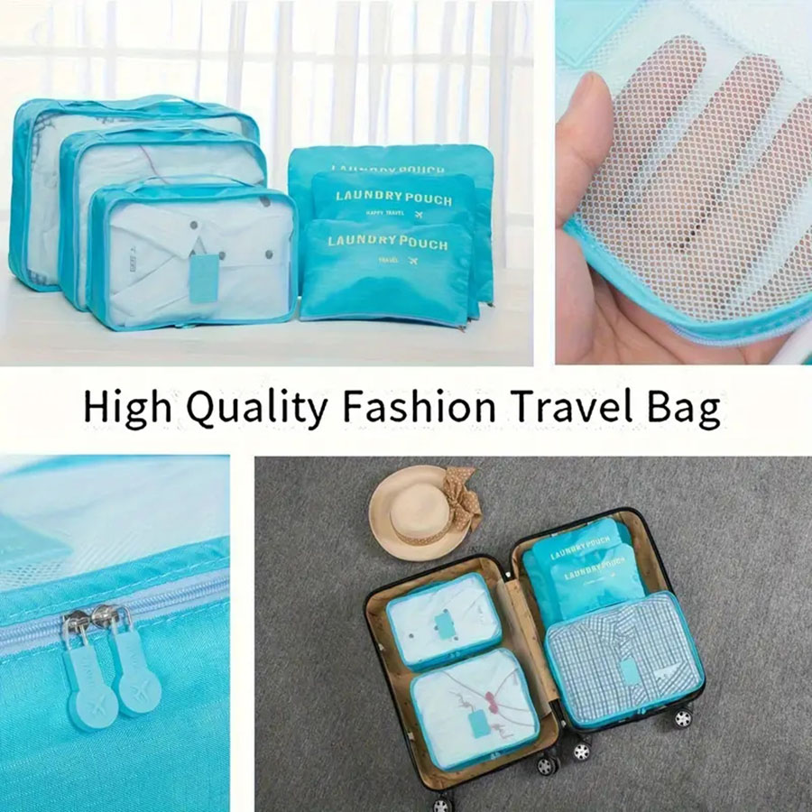 6 قطعة أكياس تخزين منظم السفر  - مراجعة Tech Accessories Travel Bag وسعره