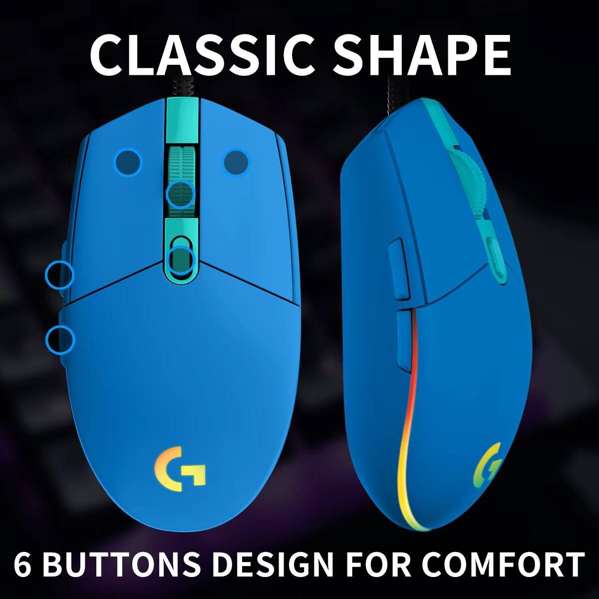 ماوس ألعاب Logitech G203 LIGHT - مراجعة Logitech Mouse G203 وسعره