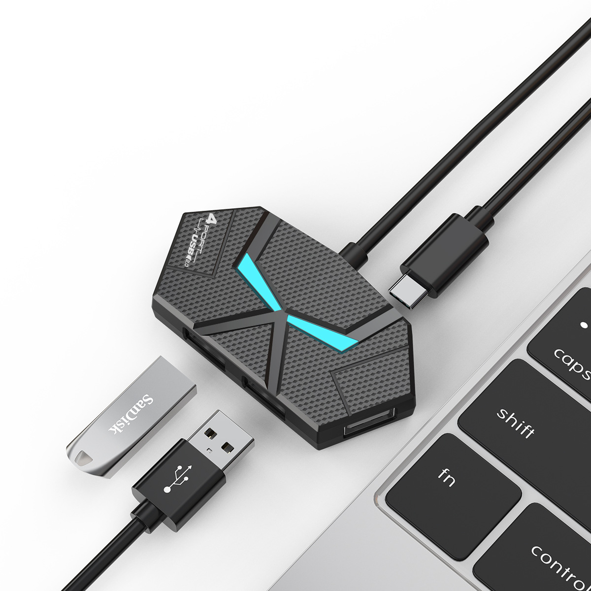 0.6 سنتيمتر/1.2 متر HUB 7-port - مراجعة Usb Hub 7 Port وسعره