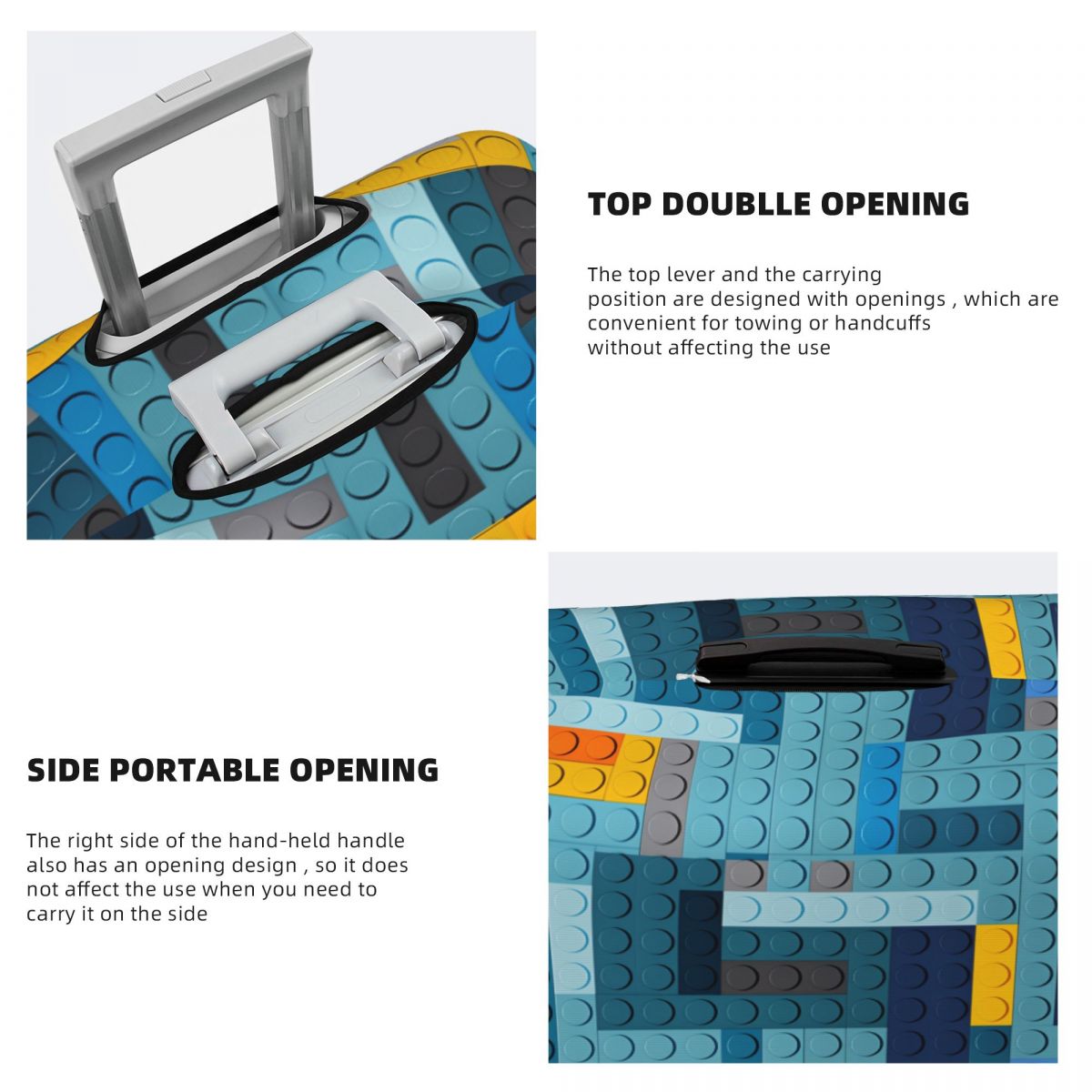 غطاء حقيبة سفر بتصميم مكعبات ب - مراجعة Tech Accessories Case وسعره